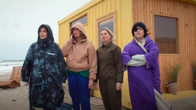Lorna Jane Cosy Sherpa Fleece Jacket worn by Eva Garvey (Sharon Horgan) as seen in Bad Sisters (S02E04)
