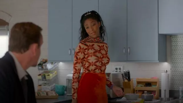 Ulla Johnson Aurelia Turtleneck Top worn by Gaby (Jessica Williams) as seen in Shrinking (S02E09)
