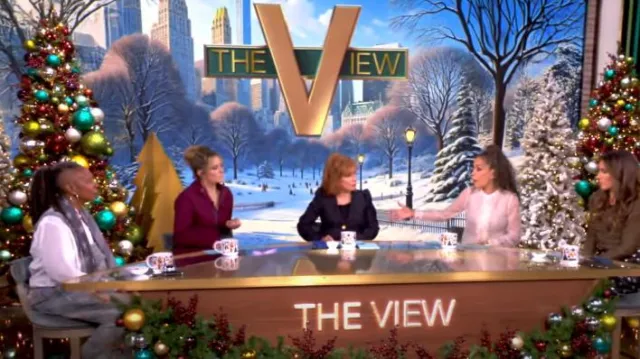 Magnolia Pearl Washed Floral Overalls worn by Whoopi Goldberg as seen in The View on December 5, 2024