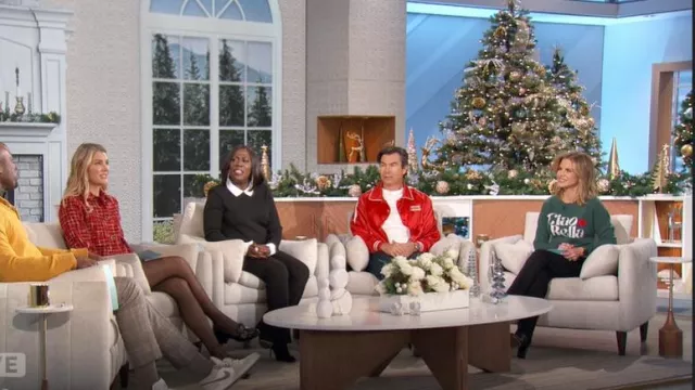 Gucci Marmont Leather Loafer Pumps worn by Amanda Kloots as seen in The Talk on  December 4, 2024