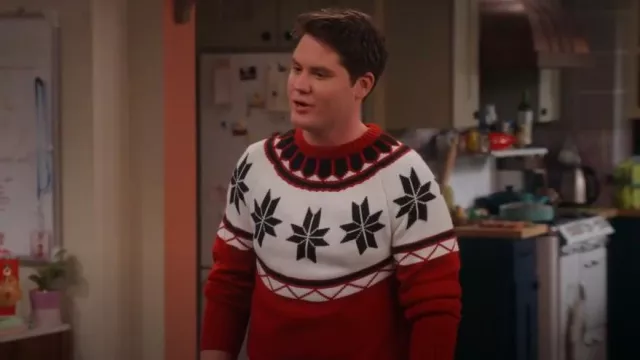 H2H Slim Fit Casual Noël Pull Tricot Tricot de Noël Tricot de vacances porté par Quinten (Matt Shively) comme on le voit dans Lopez vs Lopez (S03E07)