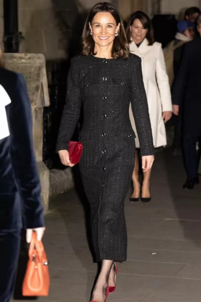 Emmy London Rebecca High Heel worn by Pippa Middleton at Christmas Community Carol Service on December 6, 2024