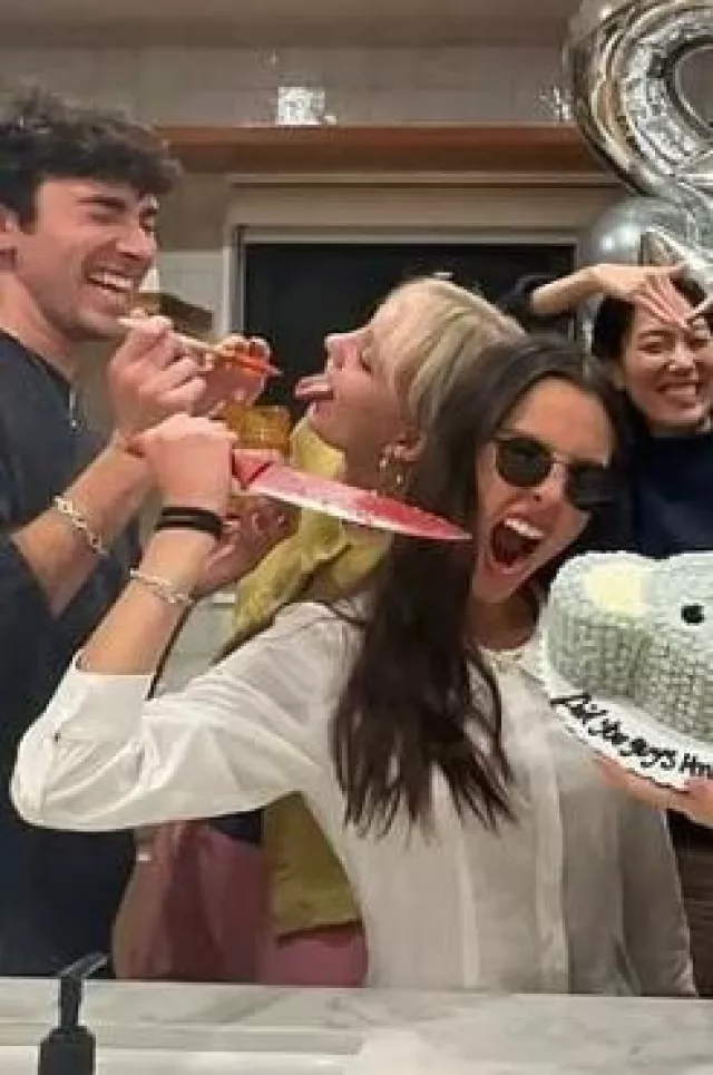Ray-Ban Round II Titanium Sunglasses worn by Olivia Rodrigo on Conan Gray's Instagram Post on December 6, 2024