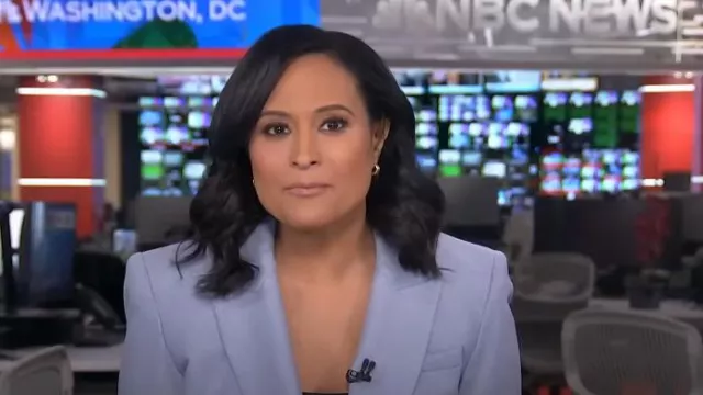 Veronica Beard Rickie Cropped Dickey Jacket worn by Kristen Welker as seen in Today on December 9, 2024