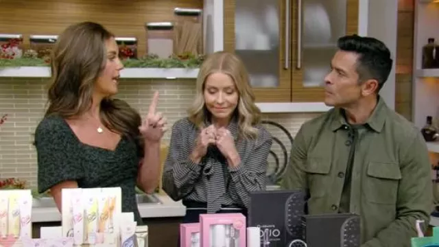 Loro Piana Solid Suede Overshirt worn by Mark Consuelos as seen in LIVE with Kelly and Mark on December 3, 2024