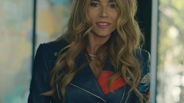 Outfits of No Good Deed: Linda Cardellini wears Blue Peplum Leather Jacket to play Margo Starling in season 1, episode 8