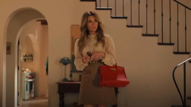 Gucci GG Canvas Midi Skirt worn by Margo Starling (Linda Cardellini) as seen in No Good Deed (S01E01)