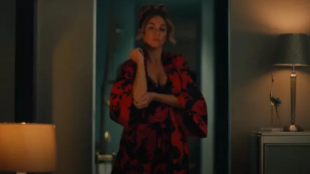 Natori Mantilla Printed Slip Dress worn by Margo Starling (Linda Cardellini) as seen in No Good Deed (S01E01)