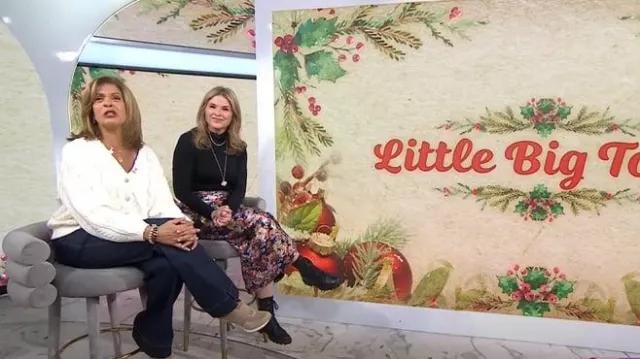 Manoush Sequin Roses Skirt in Encre worn by Jenna Bush Hager as seen in Today with Hoda & Jenna on  December 13, 2024