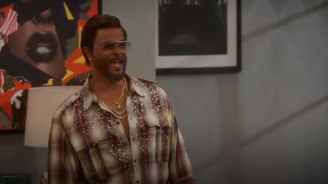 Dsquared2 Camisa a cuadros salpicada de pintura usada por Poppa (Damon Wayans) como se ve en la casa de Poppa (S01E08)