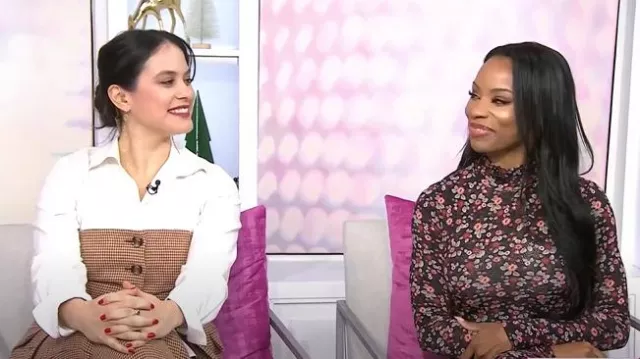 Ramy Brook Heidi Printed Bodycon Dress worn by Devyn Simone as seen in Today  with Hoda & Jenna on  December 16, 2024