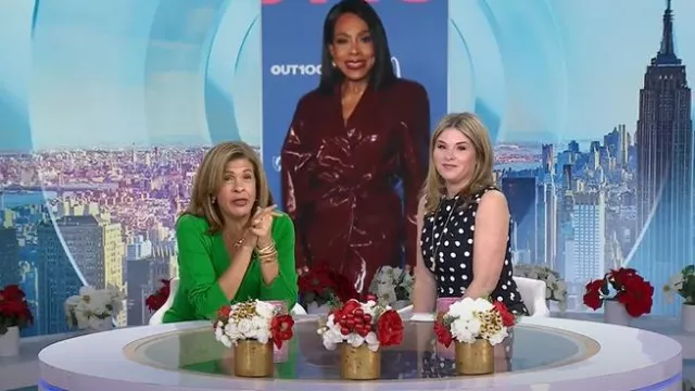 Simkhai Skyla Wrap Sweater Dress in Forest worn by Hoda Kotb as seen in Today with Hoda & Jenna on December 16, 2024