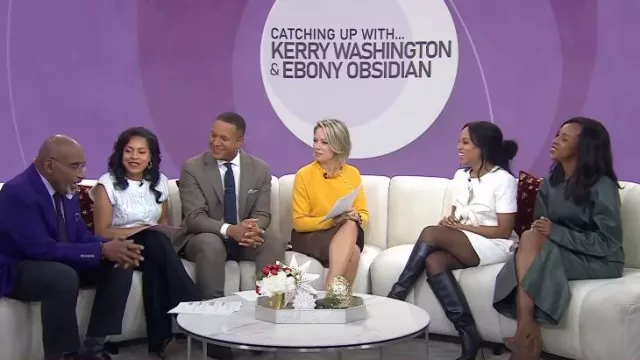 Veste Ulla Johnson Aidan en jaspe portée par Ebony Obsidian comme on le voit dans Today le 17 décembre 2024