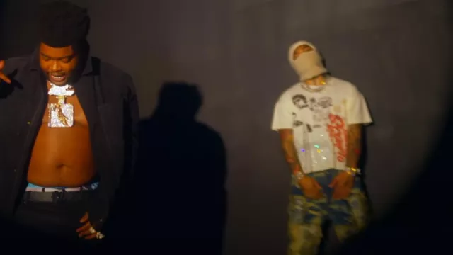 Chanel Cream Fleece CC Patch Balaclava worn by NoCap in BossMan Dlow - What You Need Ft. NoCap (Official Video)