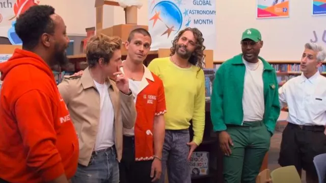 Tombolo Le Sirenuse Finestra Cabana worn by Antoni Porowski as seen in Queer Eye (S09E08)