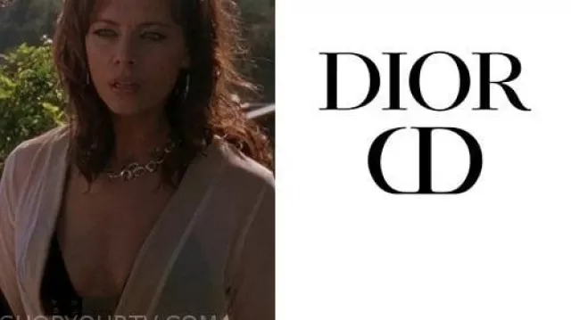 Dior Black Monogram Logo Bikini worn by Julie Cooper (Melinda Clarke) as seen in The O.C. (S02E02)