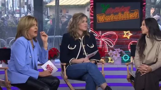 Veronica Beard Miller Double Breasted Dickey Jacket worn by Hoda Kotb as seen in Today  with Hoda & Jenna on December 20, 2024