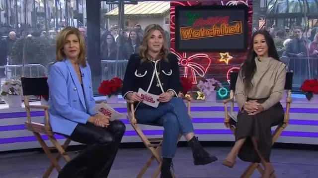 Veronica Beard x Poppy Delevingne Daniela Straight-Leg Embellished Jean worn by Jenna Bush Hager as seen in Today with Hoda & Jenna on December 20, 2024