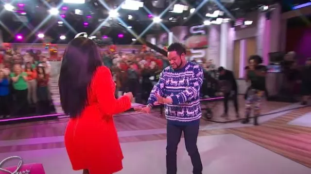 BoohooMan Reindeer Fair Isle Christmas Sweater worn by Jawn Murray as seen in Sherri on December 11, 2024