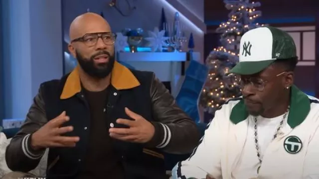 Prince Wool-blend Varsity Jacket worn by Common as seen in The Kelly Clarkson Show on December 17, 2024
