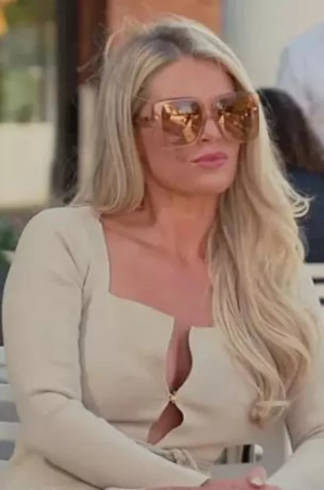 Cult Gaia Dennie Knit Cardigan worn by Madison LeCroy on Southern Charm 10X03 Gone to the Dogs on December 20, 2024