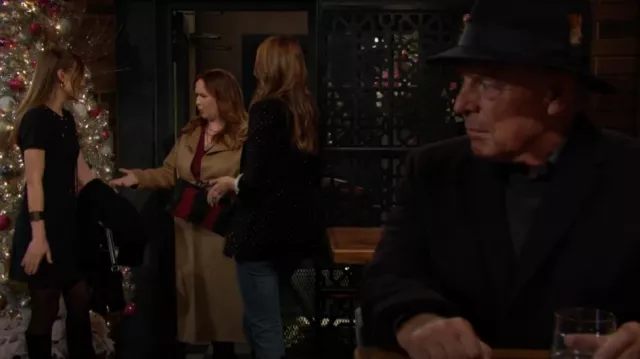 Ba&sh Kate Coat worn by Mariah Copeland(Camryn Grimes) as seen in The Young and the Restless on  December 16, 2024