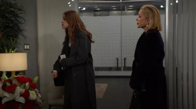 Mlouye Sera Tall Tote worn by Claire Grace(Hayley Erin) as seen in The Young and the Restless on December 17, 2024