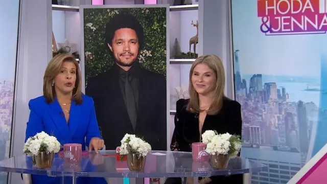 Rixo Emory Embroidered Velvet Gown worn by Jenna Bush Hager as seen in Today with Hoda & Jenna on  December 26, 2024