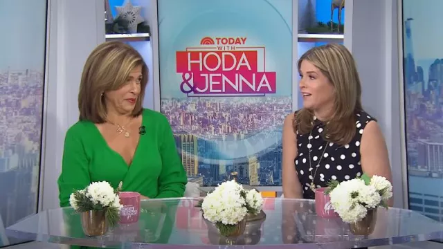 Simkhai Skyla Wrap Sweater Dress in Forest worn by Hoda Kotb as seen in Today with Hoda & Jenna on December 27, 2024