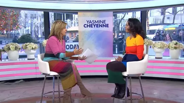Pull Staud Shoko porté par Hoda Kotb comme on le voit dans Today le 2 janvier 2025