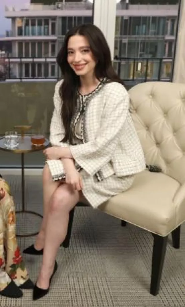 Chanel Spring 2025 Jacket and Skirt worn by Mikey Madison at The Wrap on January 4, 2025