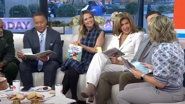 Veste Veronica Beard Battista Dickey en Ecru Multi portée par Hoda Kotb comme on le voit dans Today le 7 janvier 2025