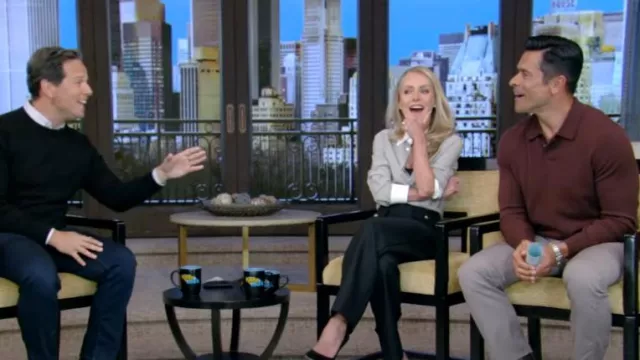 Celine Romy Shirt worn by Kelly Ripa as seen in LIVE with Kelly and Mark on January 6, 2025