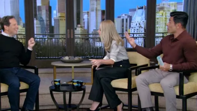 Celine Pants with Gourmettes worn by Kelly Ripa as seen in LIVE with Kelly and Mark on January 6, 2025