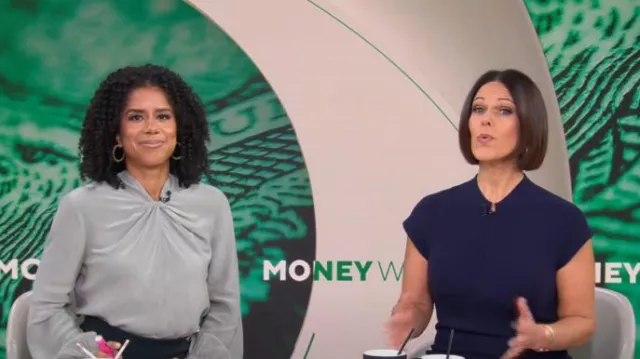 Club Monaco Twist Neck Top worn by Adriana Díaz as seen in CBS Mornings on January 3, 2025