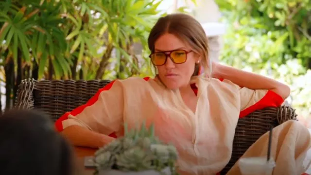 Asos Design Aviator Sunglasses In Tort With Yellow Lens worn by Brynn Whitfield as seen in The Real Housewives of New York City (S15E13)
