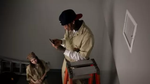 Combinaison Dickies Kaki à Manches Courtes portée par Tyga dans Tyga - Slave (Vidéo Officielle)