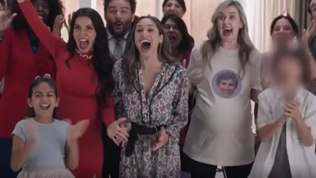 Robe imprimée Zara avec des garnitures en dentelle portée par Astrid (Meaghan Rath) comme on le voit dans Children Ruin Everything (S04E08)