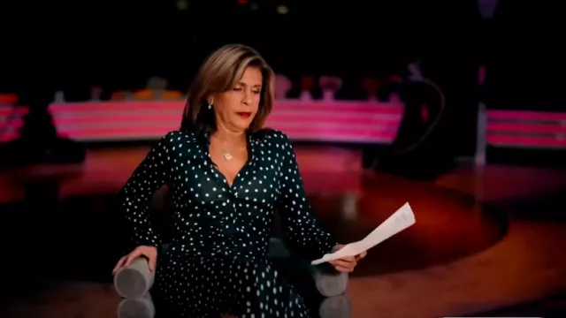 Robe-chemise froncée à pois Altuzarra Claudia portée par Hoda Kotb comme on le voit dans Today le 10 janvier 2025