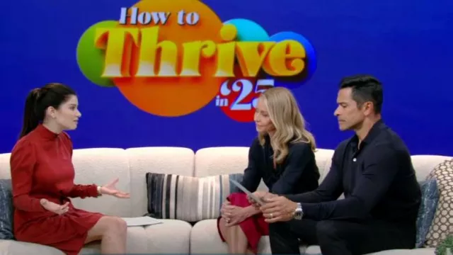 Zimmermann Draped Stretch Silk Minidress worn by Yalda Safai as seen in LIVE with Kelly and Mark on January 13, 2025