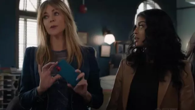 Alice + Olivia Macey Leather Blazer worn by Daphne Forrester (Javicia Leslie) as seen in High Potential (S01E09)