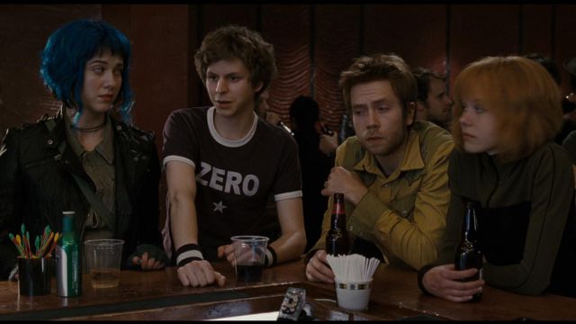 The t-shirt "Zero's" black Scott Pilgrim (Michael Cera) in Scott Pilgrim vs. the world