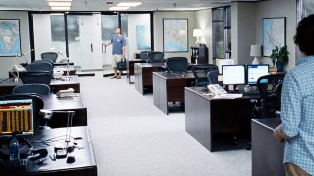 Les chaises de bureau dans l'entreprise de Michael Burry (Christian Bale) dans The Big Short