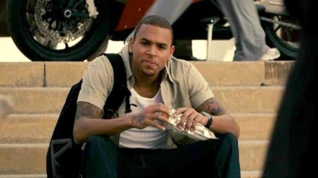 The Cartier watch Santos Jesse Attica (Chris Brown) in Takers