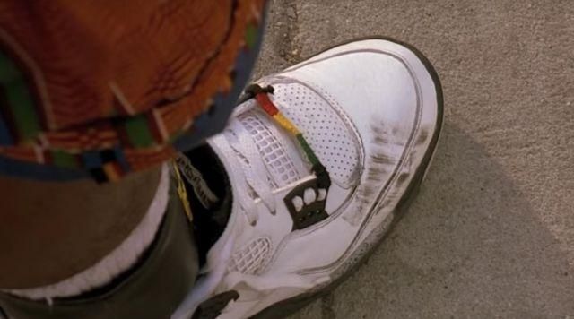 The pair of Nike Air Jordan 4 (IV) of Buggin Out (Giancarlo Esposito) in Do The Right Thing