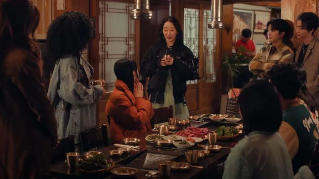 Fashion Nova Moving Too Fast Convertible Denim Jacket worn by Julianna (Regan Aliyah) as seen in XO, Kitty (S02E01)