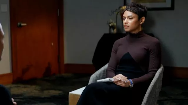 Reiss Hope Dress worn by Jericka Duncan as seen in CBS Mornings on January 16, 2025
