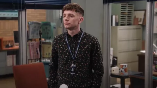 Old Navy Button-Down Corduroy Shirt worn by Jacob Hill (Chris Perfetti) as seen in Abbott Elementary (S04E10)