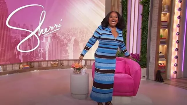 Derek Lam 10 Crosby Taryn Zip Dress portée par Sherri Shepherd comme on le voit à Sherri le 22 janvier 2025