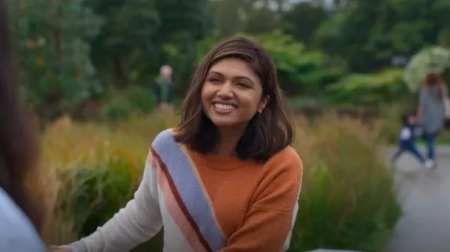 Madewell Striped Sweater worn by Reema (Safia Arain) as seen in Bump (S05E09)